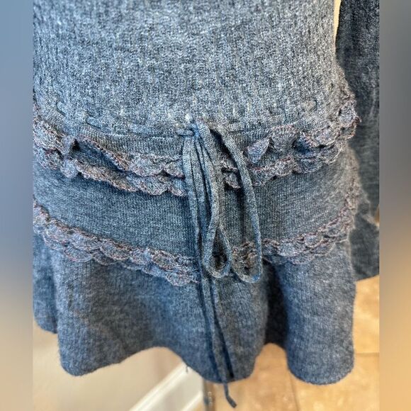 Anthropologie Vintage Knitted & Knotted Wool Office Siren Whimsygoth Turtleneck - Picture 6 of 15